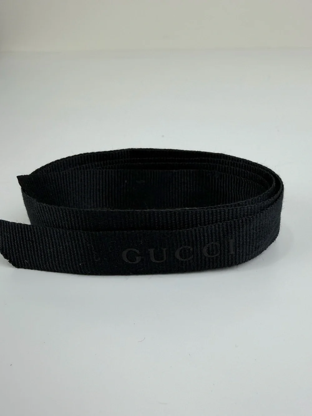 Gucci Logo Ribbon Black Gift Wrap Ribbon 60” Luxury Packaging Ribbon